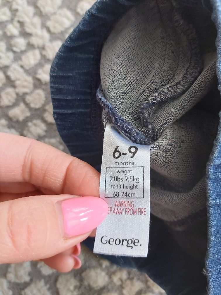 68 74 George tregginsy spodnie leginsy getry jeansowe jak hm h&m