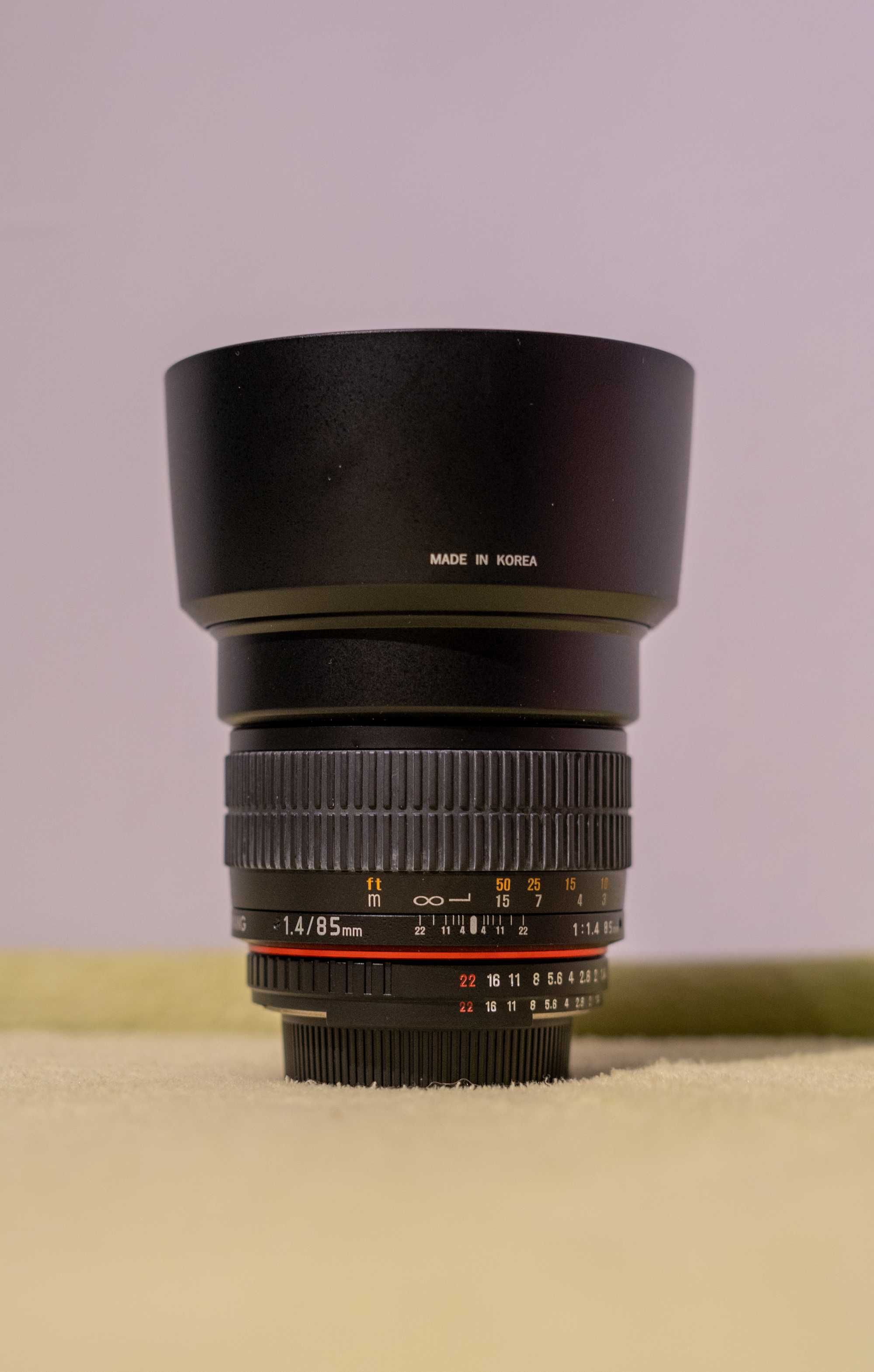 Samyang 85mm 1.4 manual focus Mocowanie Nikon F