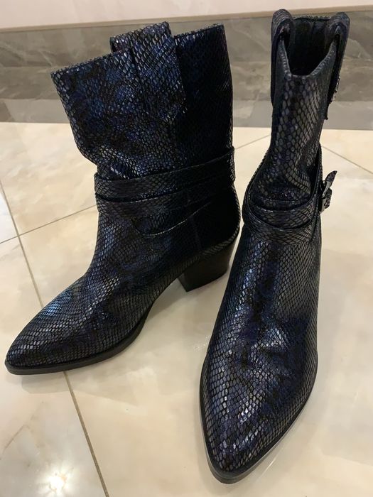 Нові жіночі шкіряні казаки, ковбойки, ковбойські чоботи sharman