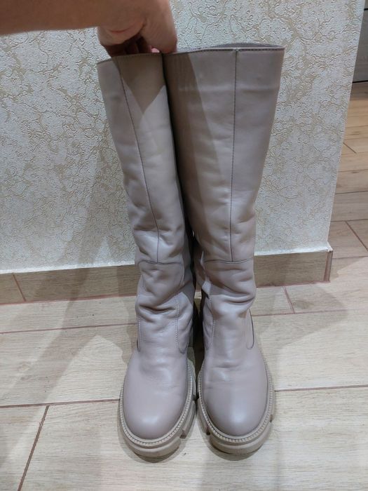 Зимові сапоги шкіряні