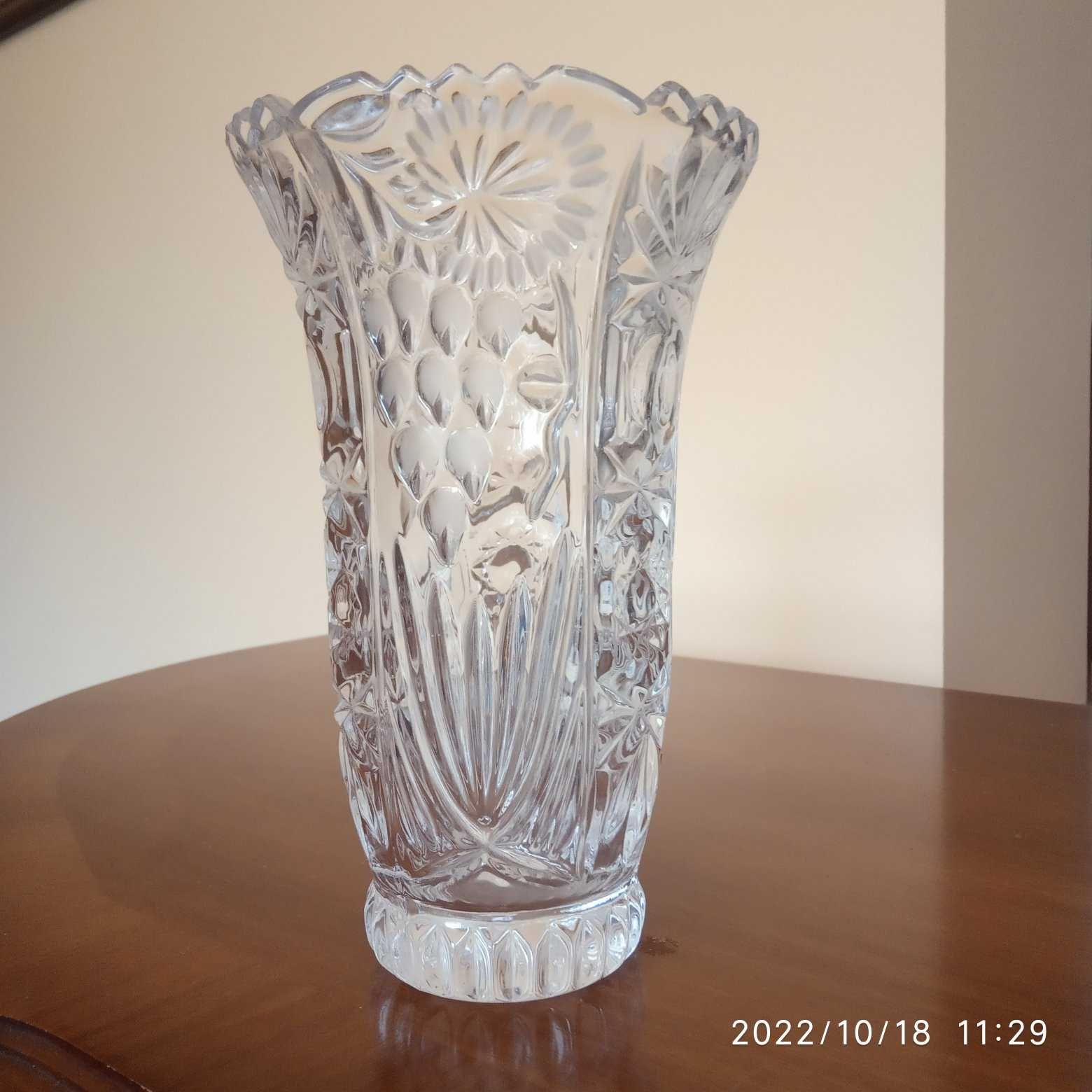 wazon grube szkło kryształowe