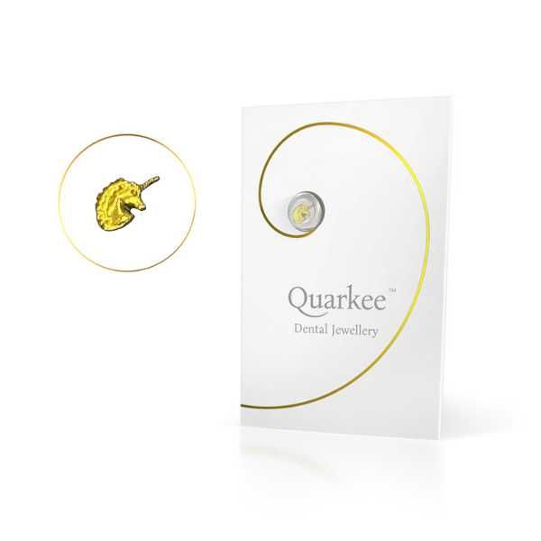 Quarkee™ 22K Gold Unicorn / złoty Jednorożec biżuteria nazębna ozdoba