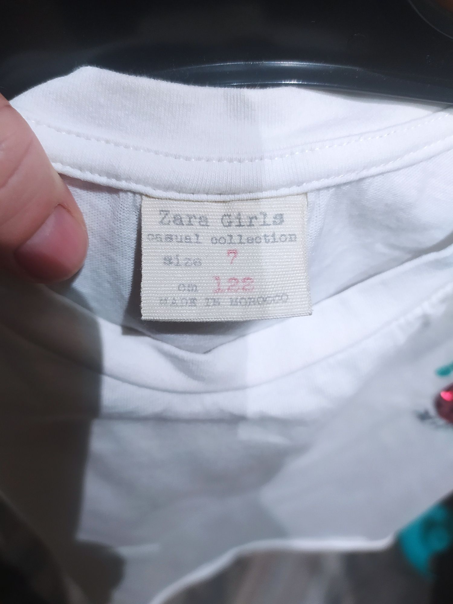 T-shirt koszulka bawełniana bluzka 122 Zara