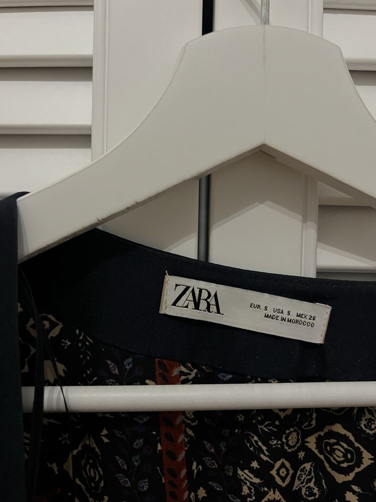 Sukienka Zara S/M azjatycki wzór orientalny krótka kimono y2k