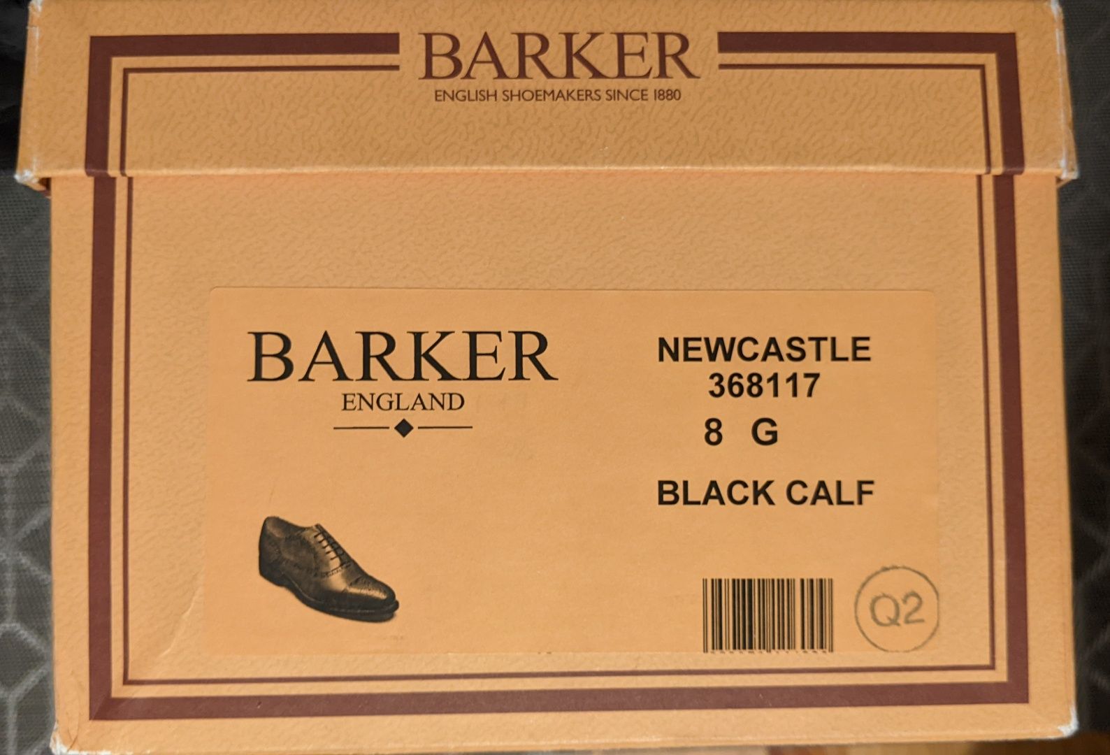 Buty Barker New Castle Black Oxford