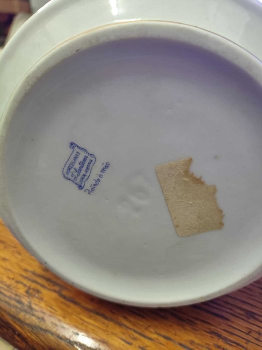 jarro e bacia porcelanas j.santana motivo floral Pintado a mao