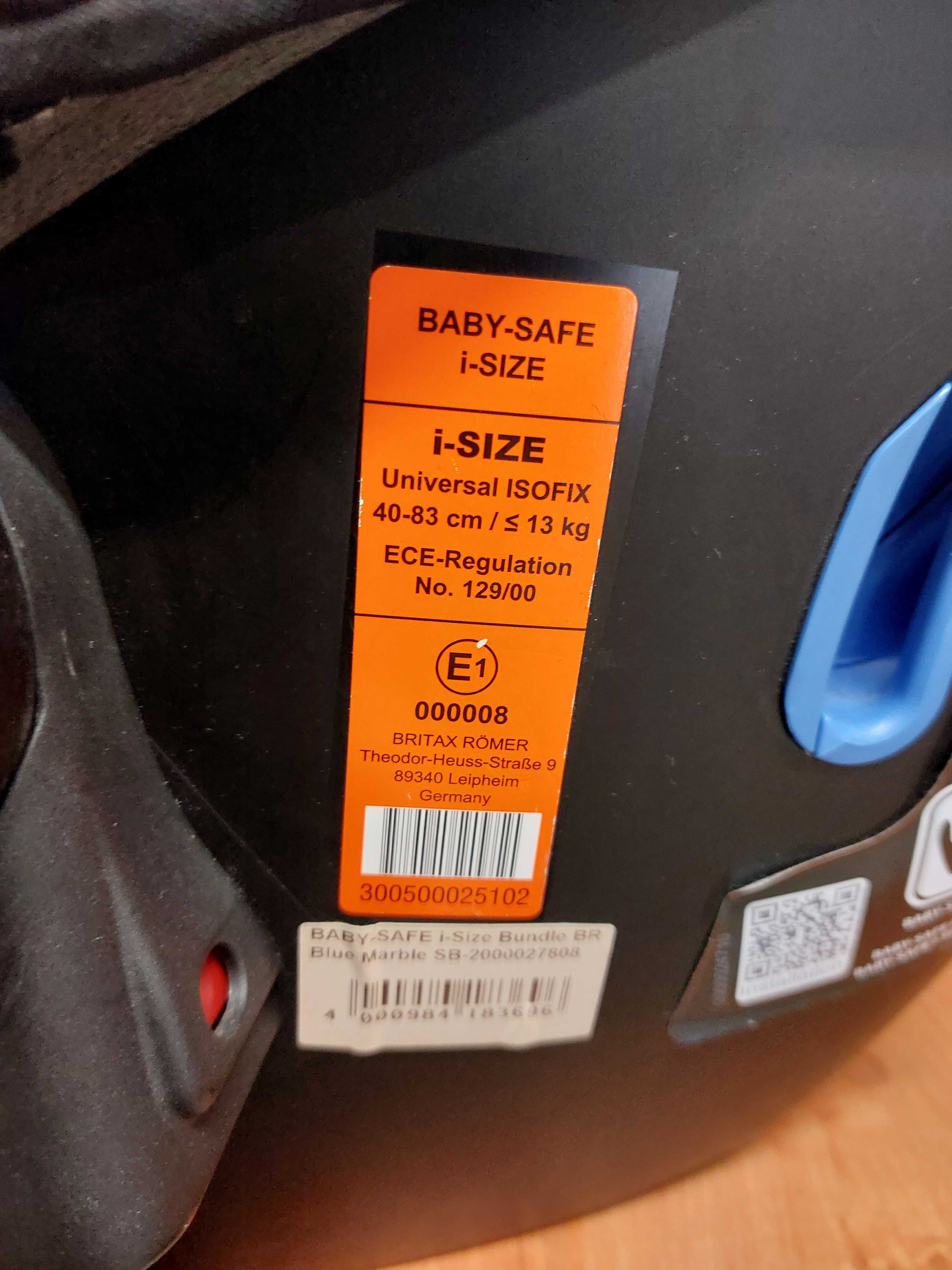 PROMOCJA Fotelik Britax Romer Baby Safe I-size 0-13 kg + BAZA Isofix