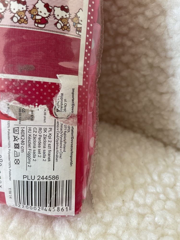 Nowy zestaw firanki Hello Kitty miś z misiem różowa