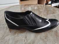 ### Buty biało-czarne, Al Capone , r.44, Nowe ###