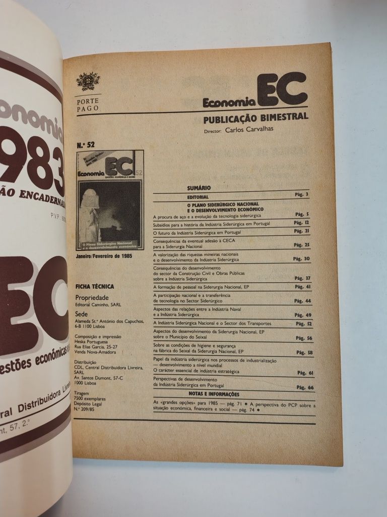 Economia EC questões económicas e sociais, n° 52