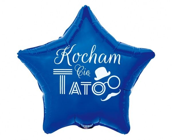 Balon foliowy Kocham Cię Tato (niebieski), 19", dzień ojca, taty