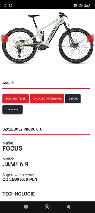 Rower elektryczny Full Focus Jam² 6.9 Bosch Cx