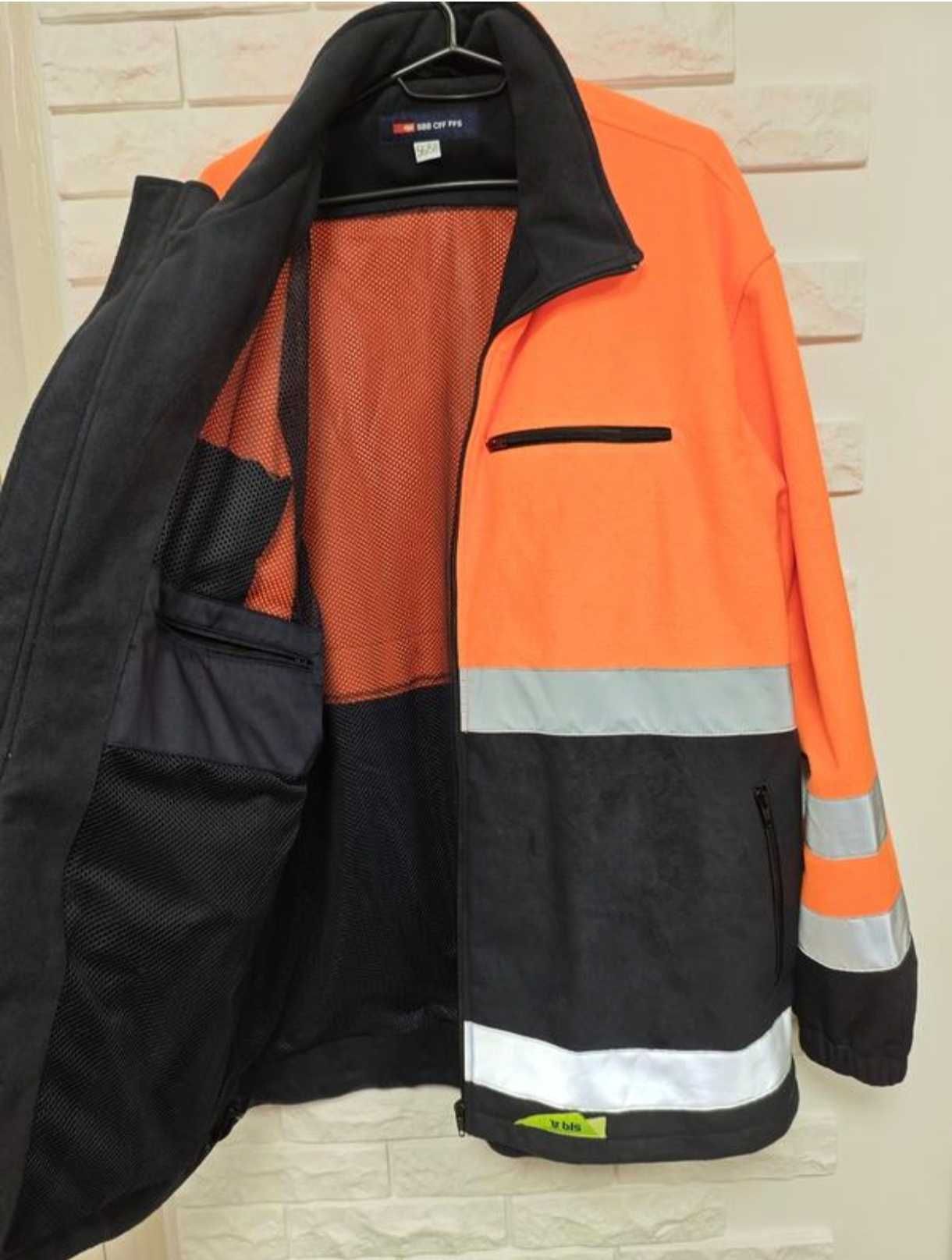Німецька 4xl - 5xl сигнальна чоловіча флісова водія роба куртка фліска