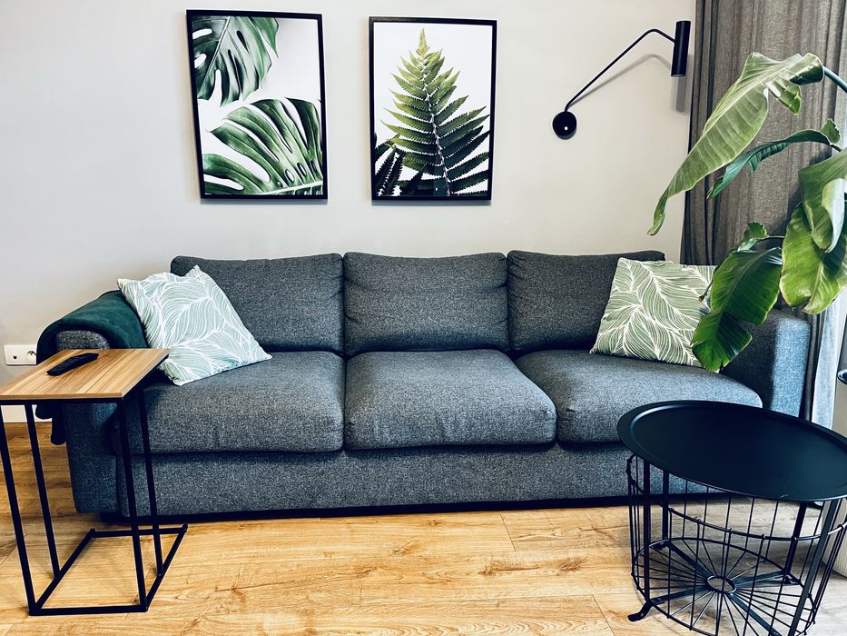 Sofa IKEA Vimle 3-osobowa, Gunnared średnioszary szara SUPER STAN