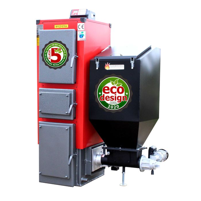 KOTŁY 25 kW Kocioł z PODAJNIKIEM Piec na EKOGROSZEK Klasa 5 Ecodesign
