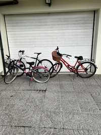 3 bicicletas (Duas de adulto e uma de crianca)