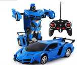 Auto Robot Transformers 2w1 R/C Pilot Światło Dźwięk Drift Niebieski