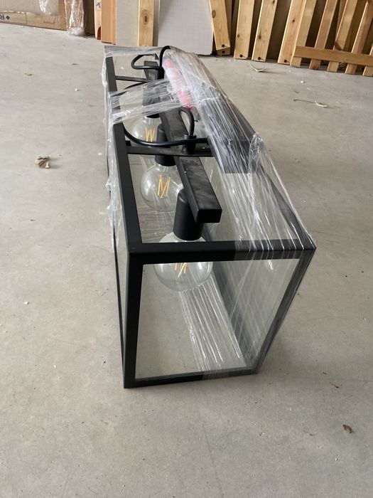 Candeeiro de teto suspenso preto