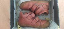 Skórzane sneakersy Bo-bell koralowe, rzepy, 21