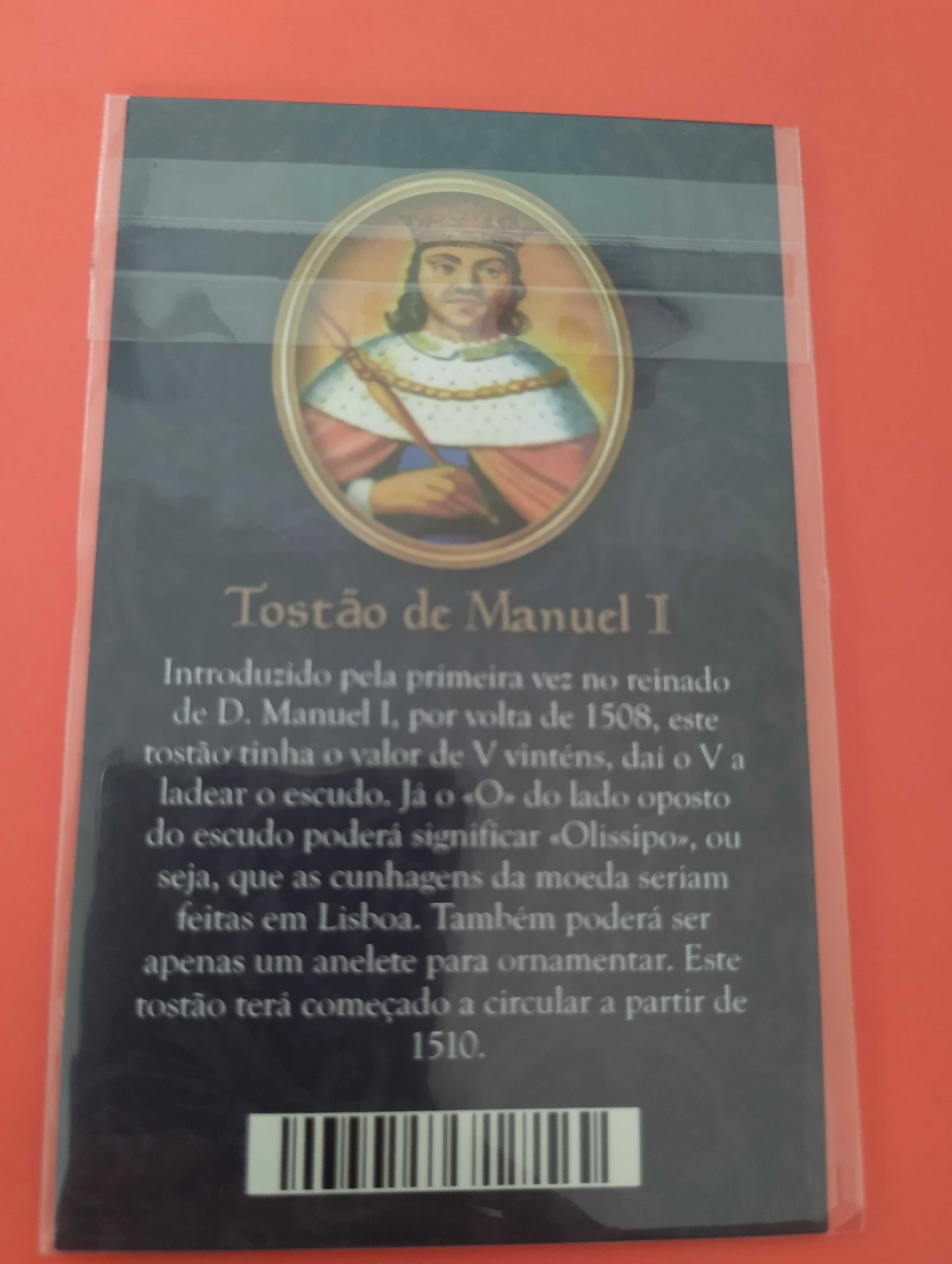 Réplica de um tostão de Manuel 1