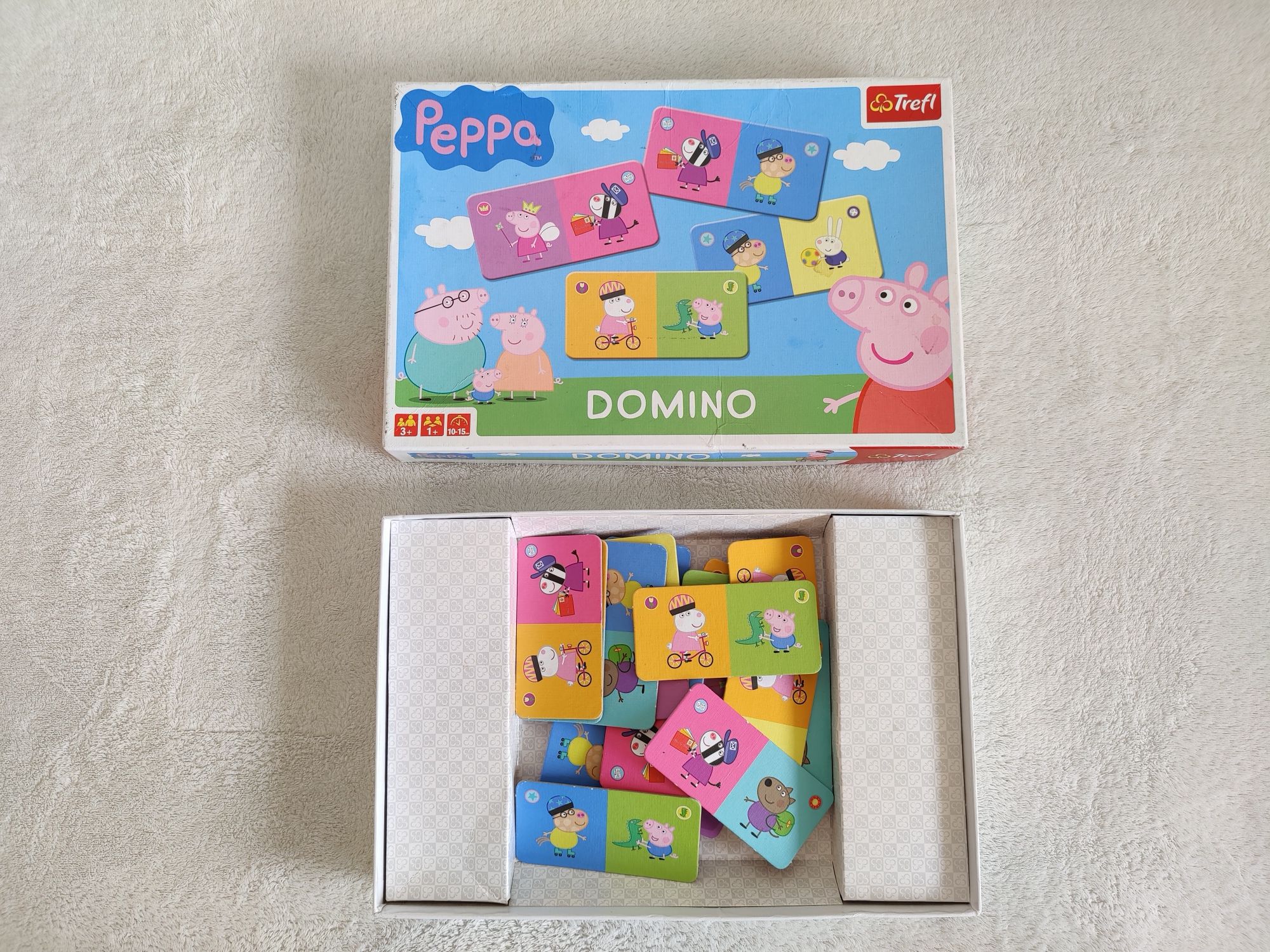 Świnka Peppa Pig gra Domino połącz takie same obrazki Trefl edukacyjna