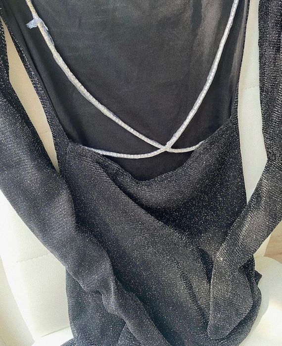 Люрексове міні з ланцюжками на спині