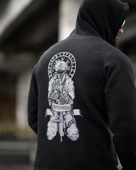 Мілітарі зимовий флісовий комплект костюм руни Руни чорний теплий