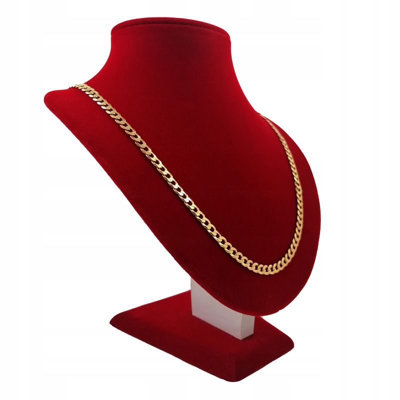 Złoty Naszyjnik Łańcuszek Męski Pancerka 65cm/4,5mm 925 Diamentowany+g