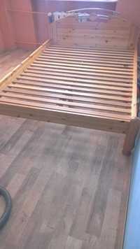 Łóżko Sypialniane z Drewna Litego Świerk z Materacem Zima-Lato 160x200