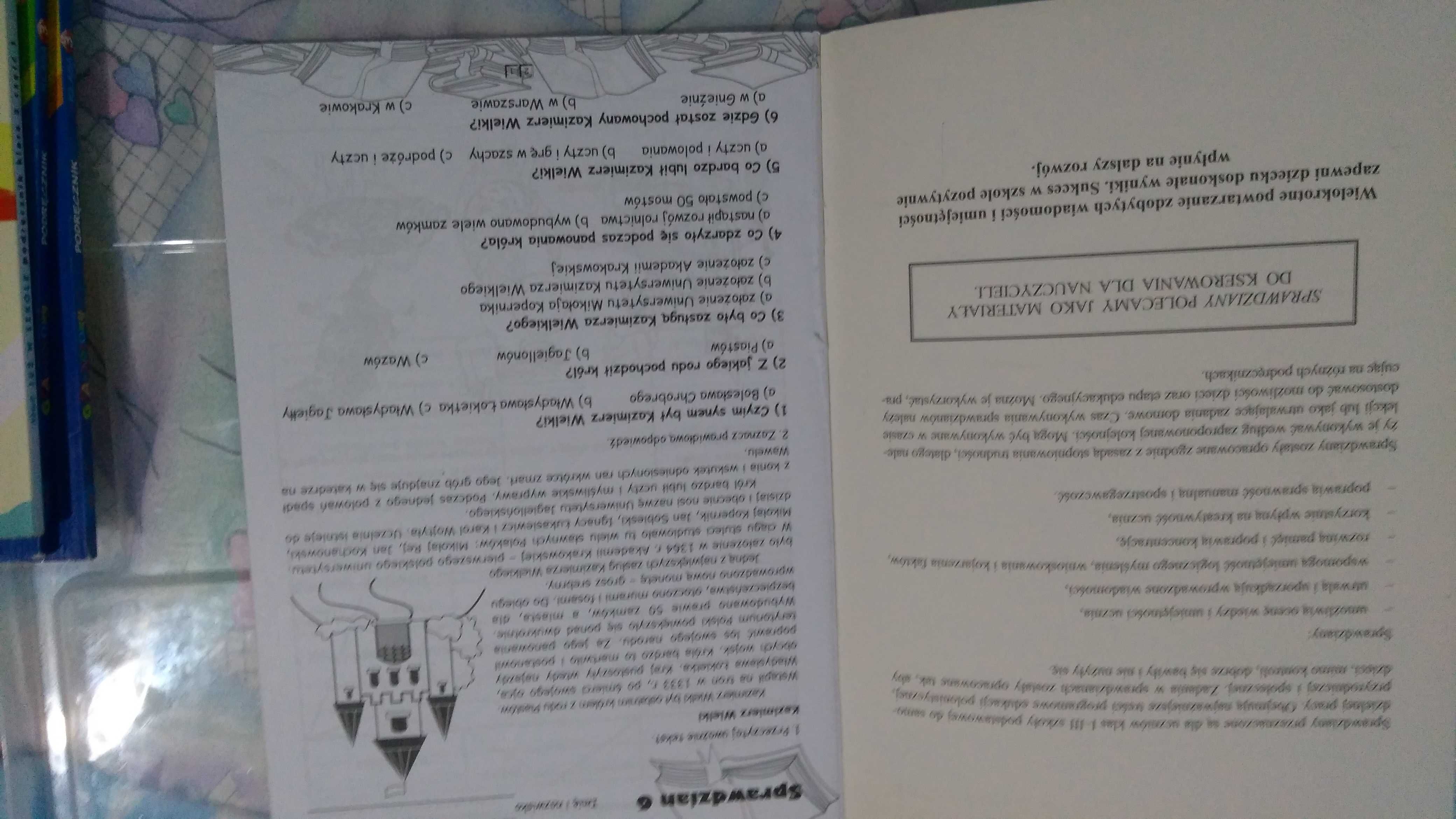 Dla dzieci pisanie czytanie3 Gra w kolory,Nowe już w szkole sprawdzian