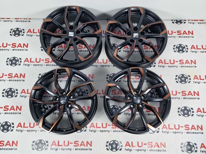 Nowe alufelgi SEAT 19" 5x112 Altea Ateca Exeo Leon Toledo-Czarne Miedz