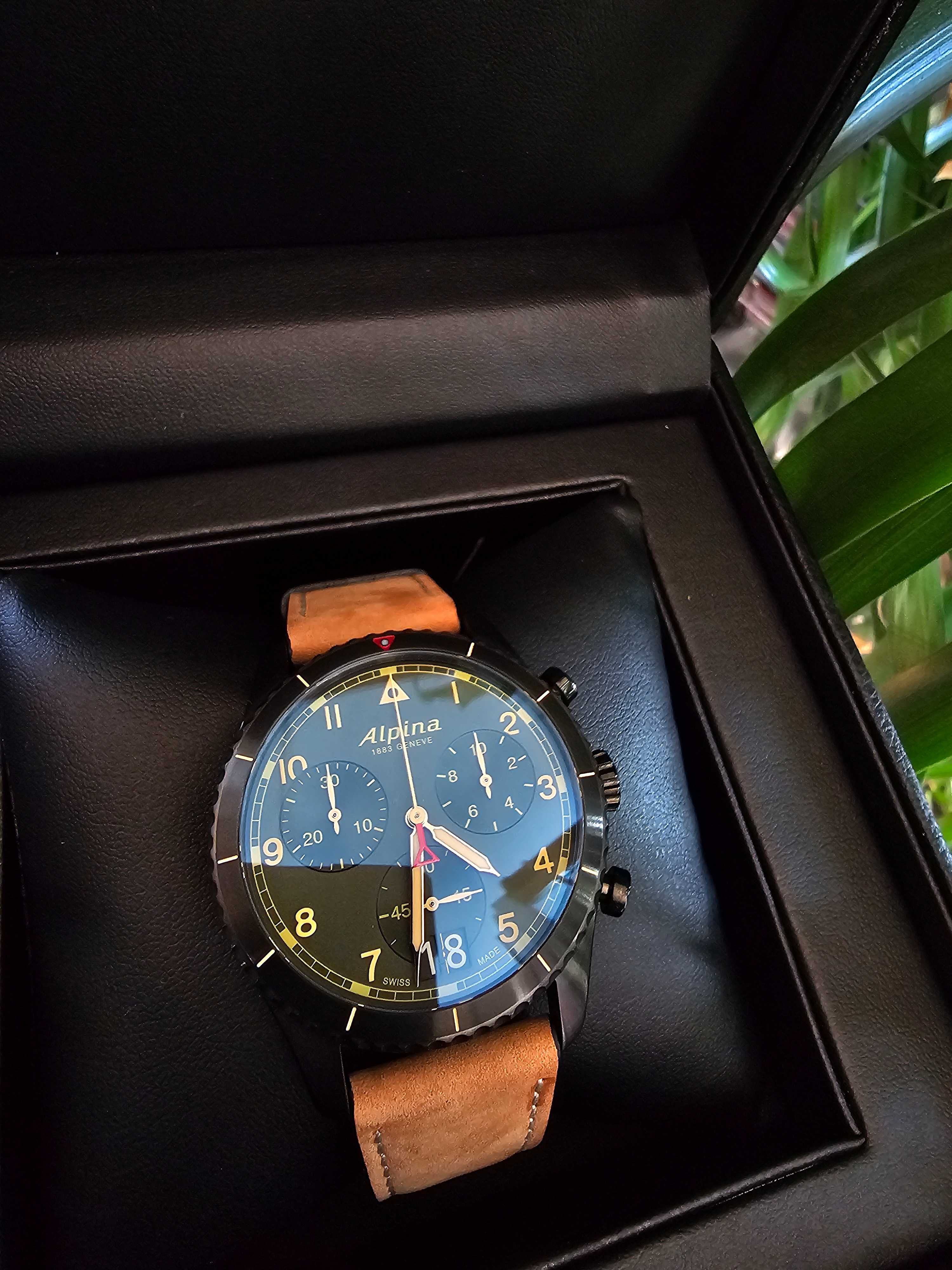 Alpina Startimer Pilot cQuartz Chronograph AL-372GR4FBS26 zegarek 41mm