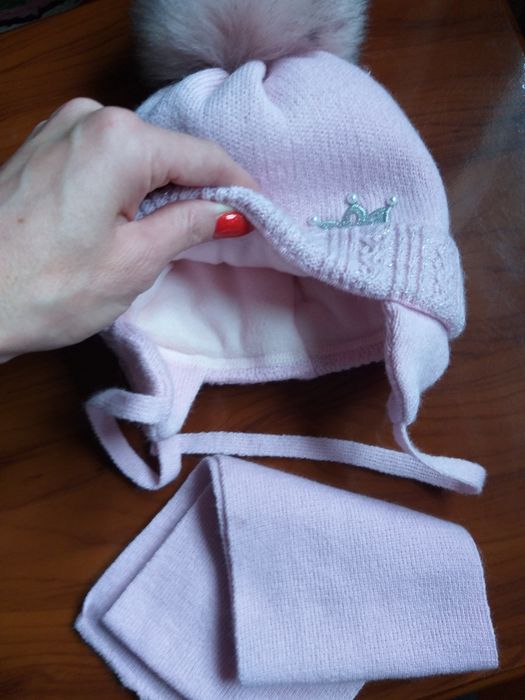 Шапочки зимові для дівчинки