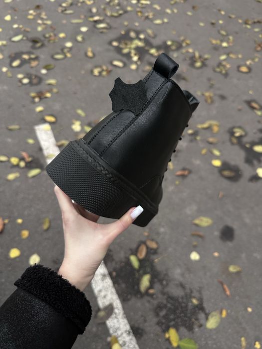 37,38,39 Останні пари натуральна шкіра зимові жіночі черевики чорні