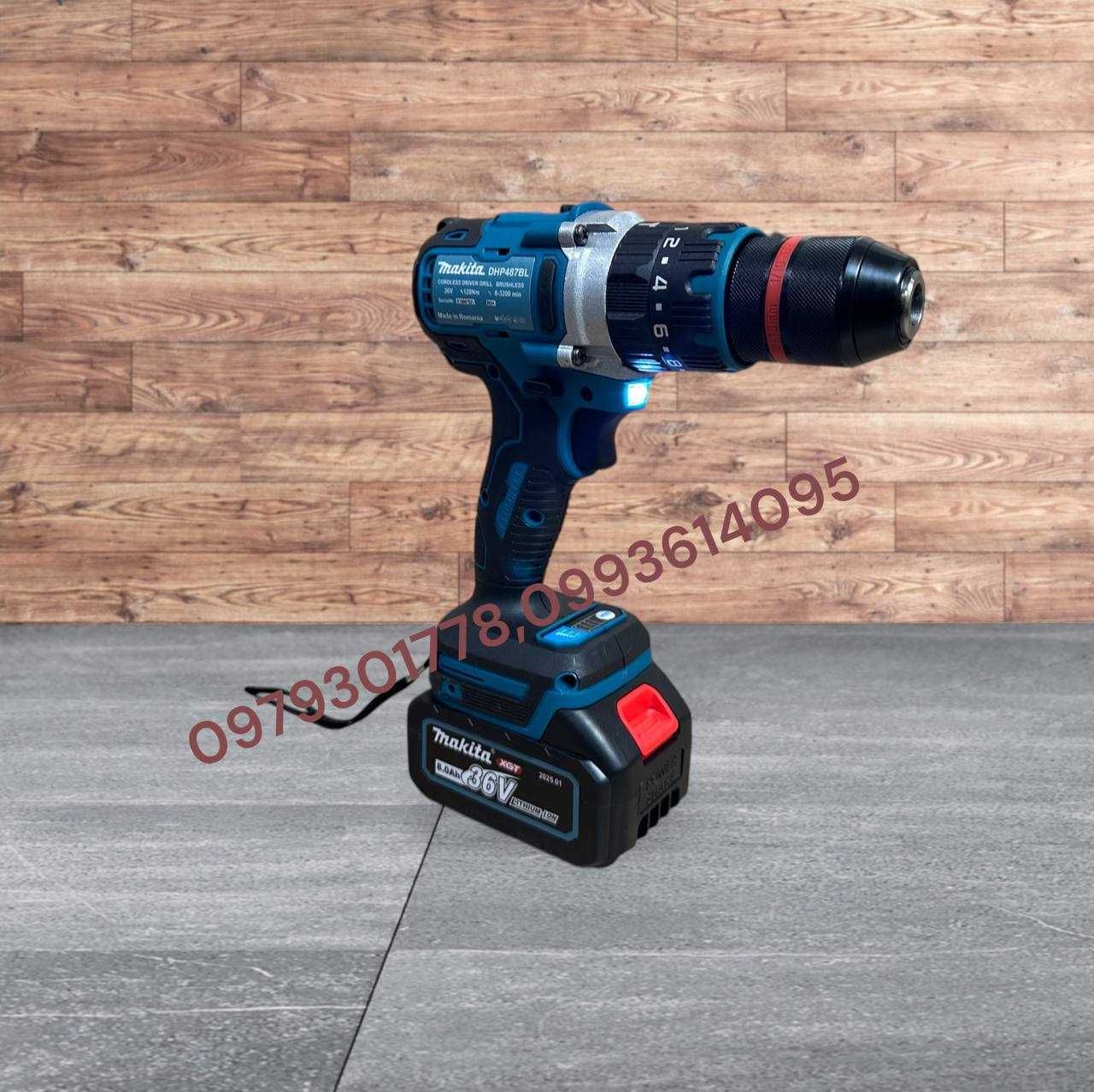 Акумуляторний Ударний Шуруповерт Makita DHP487BL 2 Акумулятора 36V/8Аh
