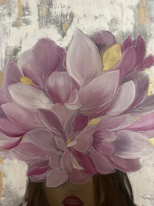 Obraz 50x70 kwiat kobieta