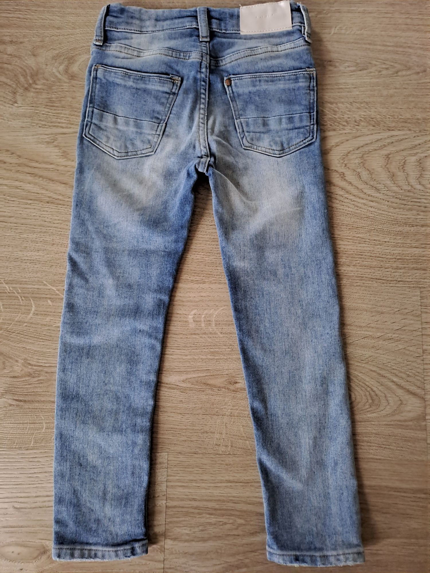H&M jeansy r. 110 super stretch niebieskie jak nowe rurki