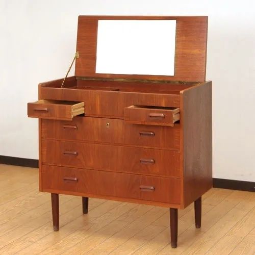 Toaletka tekowa ,komoda z szufladami,duński design,Dania lata 60,mid-c