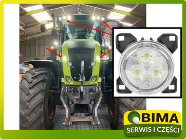 Lampa robocza szperacz LED okrągła 42W 4200Lm Claas Fendt Valtra Steyr