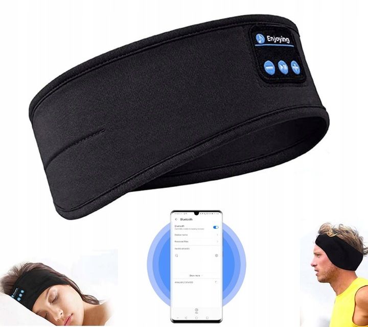 Opaska Sportowa Oczy Do Spania Biegania Głośnik Bt