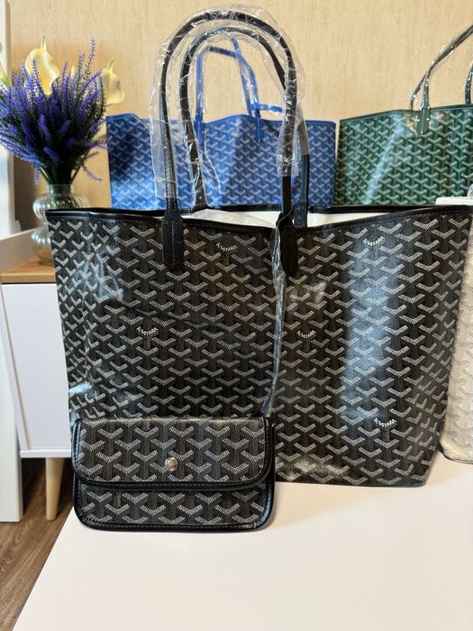 Сумка шопер Goyard в чорному кольорі М