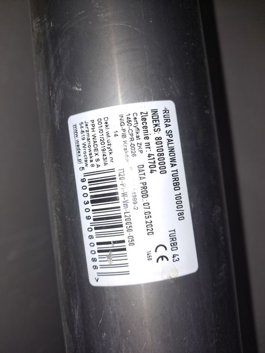 Komin nierdzewny INOX 80 mm