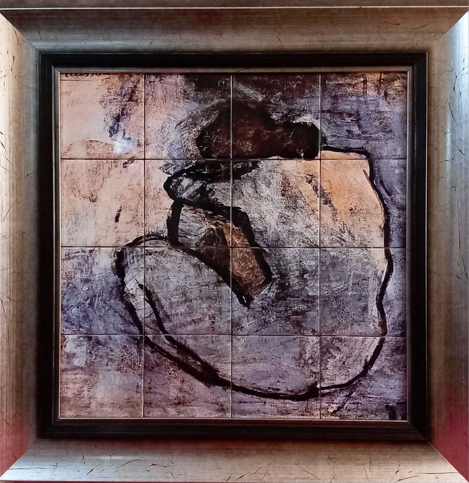 Bonito Painel Vintage em Ceramica, Blue Nude, Obra de Pablo Picasso.