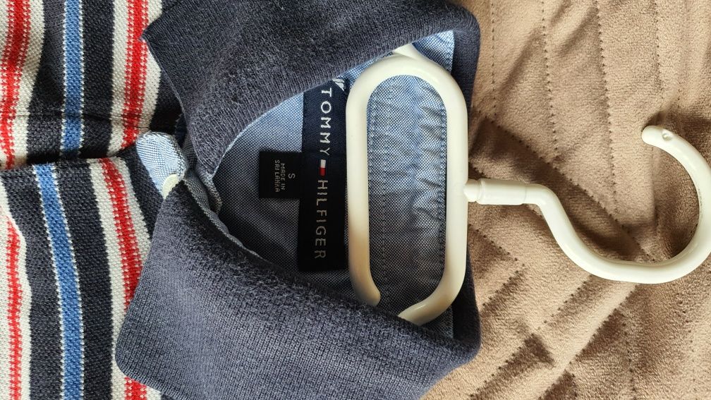 Koszulka polo Tommy Hilfiger w paski, oryginalna, dobry stan