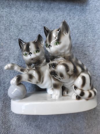 Figurka porcelanowa koty Carl Scheidig