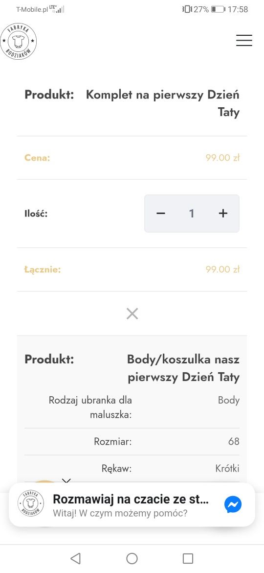 Śliczne body i koszulka na dzień Taty