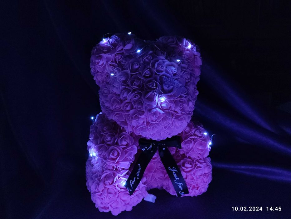 Найкращий захисник. Ведмедик із роз 40 см Медведь из роз