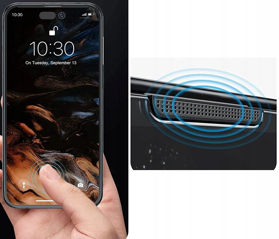 Szkło Prywatyzujące Do Iphone 14 Plus / 13 Pro Max Z Ramką Do Montażu