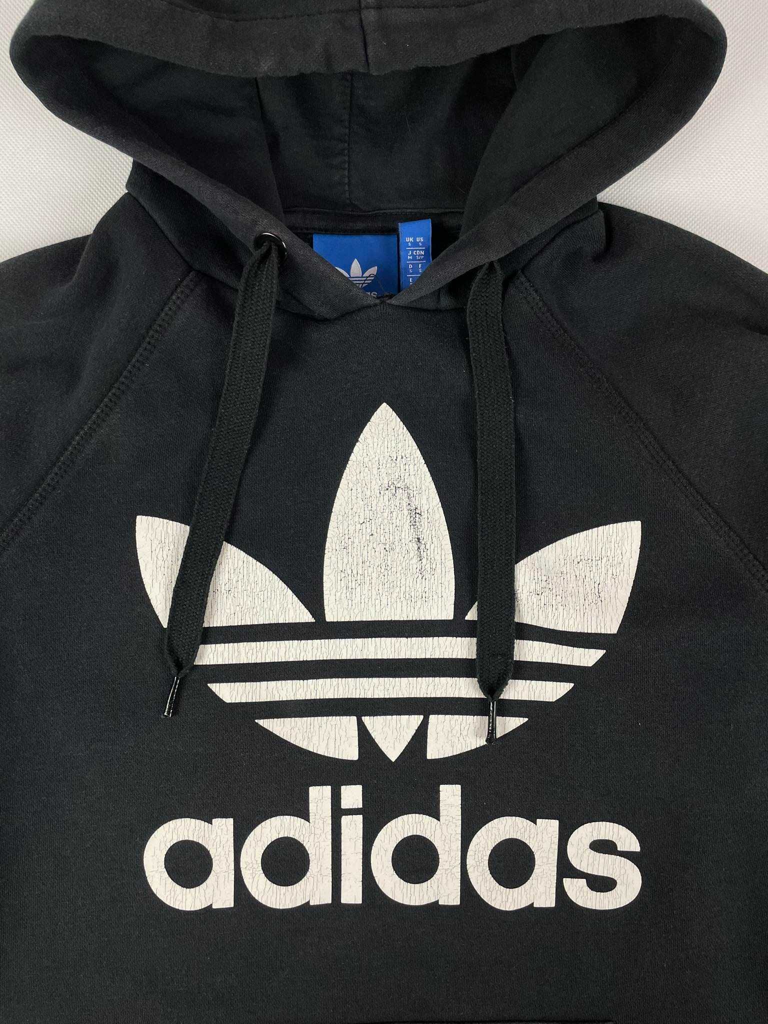 Hoodie/ Bluza z kapturem Adidas S czarna Oversize