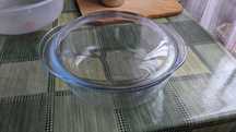 Скляна стеклянная каструля для мікрохвильовки микроволновки PYREX